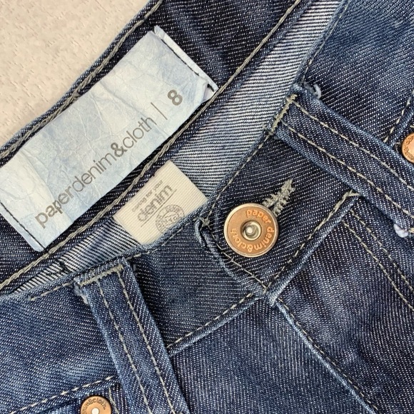 Paper Denim & Cloth Boys Dark Denim Adjustable Waist Straight Jeans size 8 - Picture 3 of 9